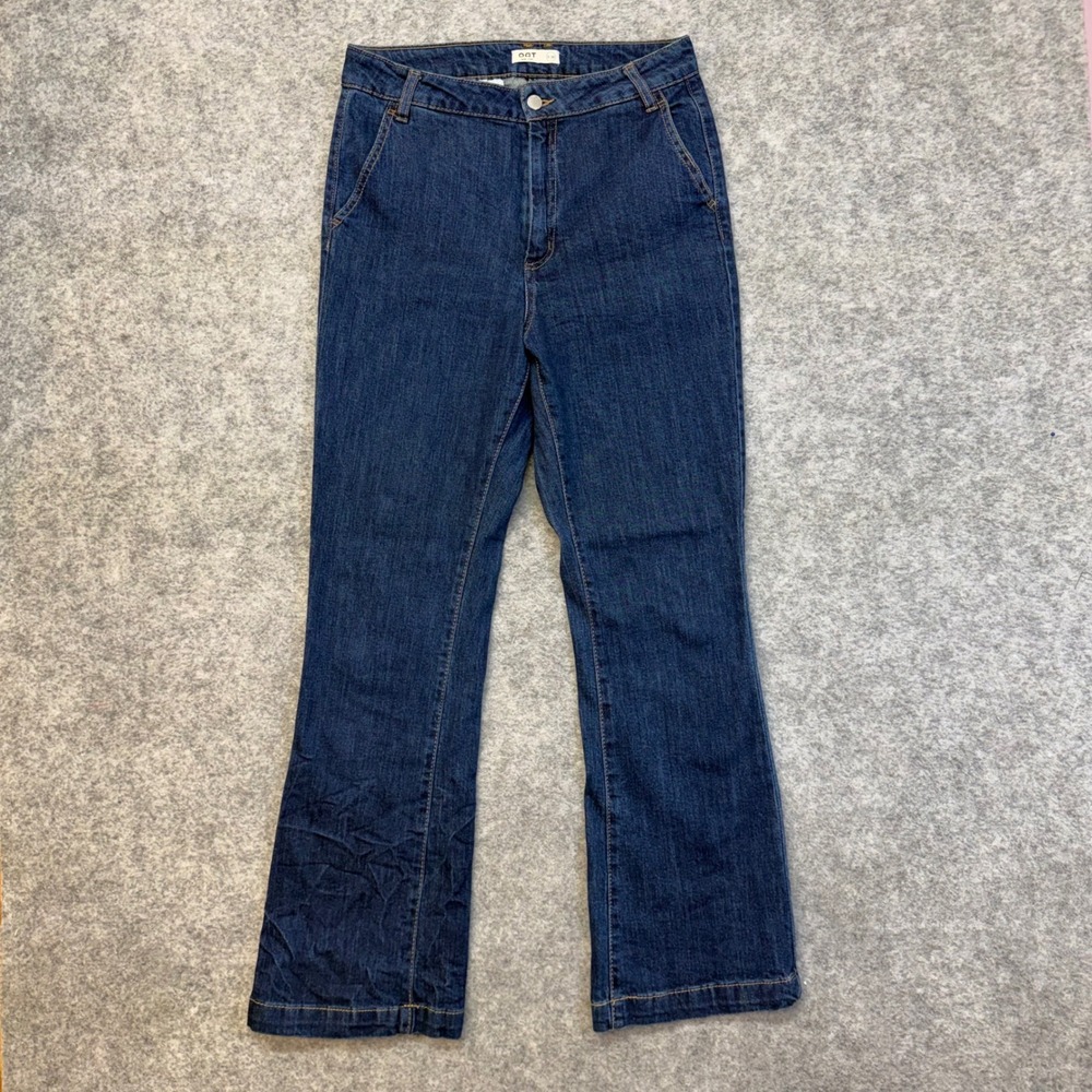OAT Flare Jeans Women's Size 8/29 Blue Dark Wash Denim Pants